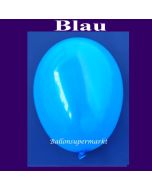 Luftballons 14-18 cm, kleine Rundballons aus Latex, Blau, 100 Stück