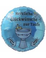 Luftballon mit Helium zur Taufe eines Jungen: Herzliche Glückwünsche zur Taufe