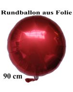 Luftballon aus Folie, Rundballon, Rot, 90 cm