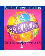 Bubble Congratulations Luftballon mit Helium