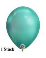 Qualatex Luftballon in Chrome Green, 27,5 cm, 1 Stück