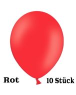Luftballons 23 cm, Rot, 10 Stück