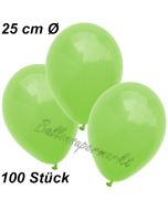 Luftballons 25 cm, Apfelgrün, 100 Stück