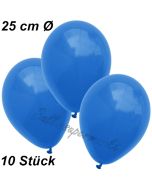 Luftballons 25 cm, Blau, 10 Stück