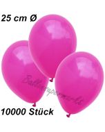 Luftballons 25 cm, Fuchsia, 10000 Stück