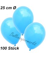 Luftballons 25 cm, Himmelblau, 100 Stück 