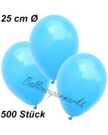 Luftballons 25 cm, Himmelblau, 500 Stück 