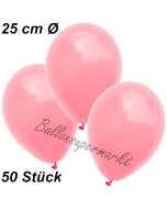 Luftballons 25 cm, Neon Pink, 50 Stück 