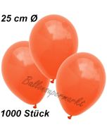 Luftballons 25 cm, Orange, 1000 Stück 