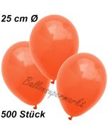 Luftballons 25 cm, Orange, 500 Stück 