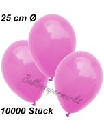 Luftballons 25 cm, Pink, 10000 Stück 