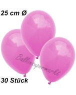 Luftballons 25 cm, Pink, 30 Stück 