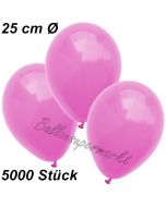 Luftballons 25 cm, Pink, 5000 Stück 