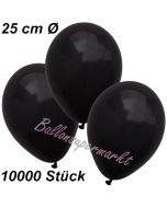 Luftballons 25 cm, Schwarz, 10000 Stück 