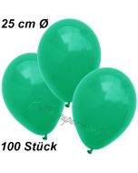 Luftballons 25 cm, Smaragdgrün, 100 Stück 