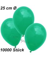 Luftballons 25 cm, Smaragdgrün, 10000 Stück 