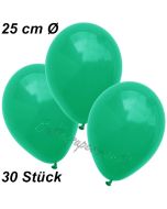 Luftballons 25 cm, Smaragdgrün, 30 Stück 