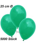 Luftballons 25 cm, Smaragdgrün, 5000 Stück 