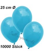 Luftballons 25 cm, Türkis, 10000 Stück 