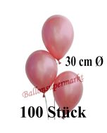 100 Stück Luftballons Rosegold Metallic, 30 cm
