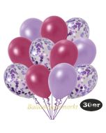 luftballons-30er-pack-10-flieder-konfetti-und-10-metallic-lila-10-metallic-burgund