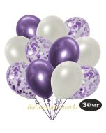 luftballons-30er-pack-10-flieder-konfetti-und-10-metallic-weiss-10-chrome-lila