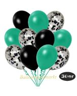 luftballons-30er-pack-10-schwarz-konfetti-und-10-metallic-tuerkisgruen-10-metallic-schwarz