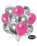 luftballons-30er-pack-10-silber-konfetti-und-10-metallic-pink-10-chrome-silber