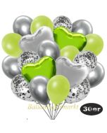 luftballons-30er-pack-9-silber-konfetti-und-9-metallic-apfelgruen-8-chrome-silber-2-folienballons-silber-2-folienballons-limonengruen