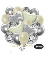 luftballons-30er-pack-9-silber-konfetti-und-9-metallic-elfenbein-8-chrome-silber-2-folienballons-silber-2-folienballons-elfenbein