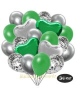 luftballons-30er-pack-9-silber-konfetti-und-9-metallic-gruen-8-chrome-silber-2-folienballons-silber-2-folienballons-gruen