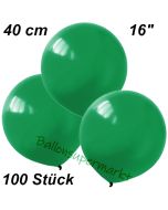 Luftballons 40 cm, Dunkelgrün, 100 Stück
