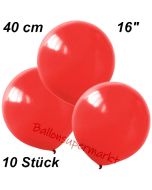 Luftballons 40 cm, Rot, 10 Stück