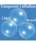 Luftballons, transparent, 40 cm, 2 Stück