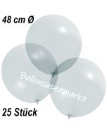 Große Luftballons, 48-51 cm, Transparent, 25 Stück