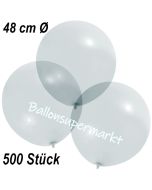 Große Luftballons, 48-51 cm, Transparent, 500 Stück