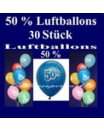 Luftballons 50 % Rabatt, 30 Stück