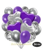 luftballons-50er-pack-14-silber-konfetti-und-15-metallic-violett-15-chrome-silber-3-folienballons-lila-und-3-folienballons-silber