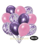 luftballons-50er-pack-15-flieder-konfetti-und-18-metallic-rose-17-chrome-lila