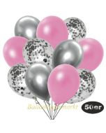 luftballons-50er-pack-15-silber-konfetti-und-18-metallic-rose-17-chrome-silber