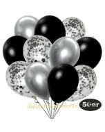 luftballons-50er-pack-15-silber-konfetti-und-18-metallic-schwarz-17-chrome-silber