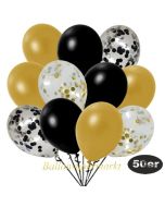 luftballons-50er-pack-8-schwarz-konfetti-7-gold-konfetti-und-18-metallic-schwarz-17-metallic-gold