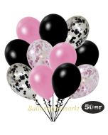 luftballons-50er-pack-8-rosa-konfetti-7-schwarz-konfetti-und-18-metallic-rose-17-metallic-schwarz