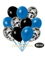 luftballons-50er-pack-15-schwarz-konfetti-und-18-metallic-blau-17-metallic-schwarz