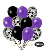 luftballons-50er-pack-15-schwarz-konfetti-und-18-metallic-violett-17-metallic-schwarz