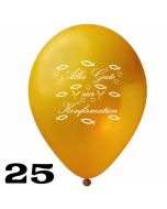 Luftballons Alles Gute zur Konfirmation, Gold, 25 Stück, 30 cm Latexballons