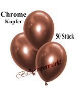 Luftballons in Chrome Kupfer, 28-30 cm, 50 Stück