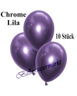 Luftballons in Chrome Lila, 28-30 cm, 10 Stück
