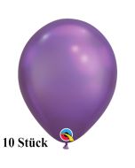 Qualatex Luftballons in Chrome Purple, 27,5 cm, 10 Stück