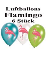 Flamingo Luftballons, 6 Stück